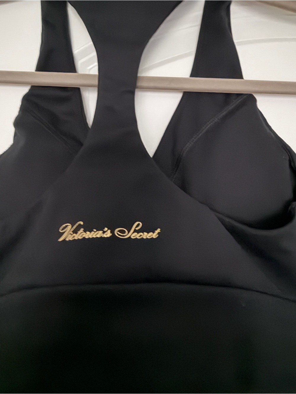 Victoria's Secret Black Twist-Front Racerback Sports Bra - Picture 3 of 8